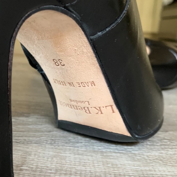 L. K. Bennett Black Leather Knee Boots - Picture 8 of 8